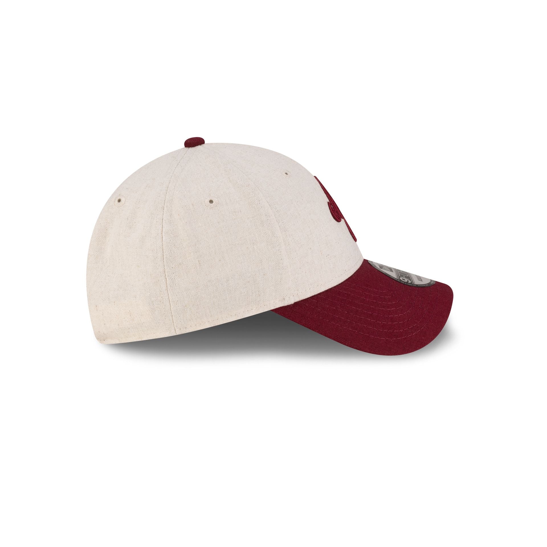 New Era Cap Linen Two Tone Dark Red 9FORTY Adjustable Hat