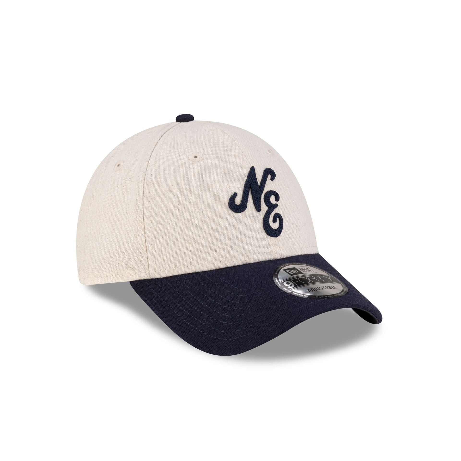 New Era Cap Linen Two Tone Navy 9FORTY Adjustable Hat