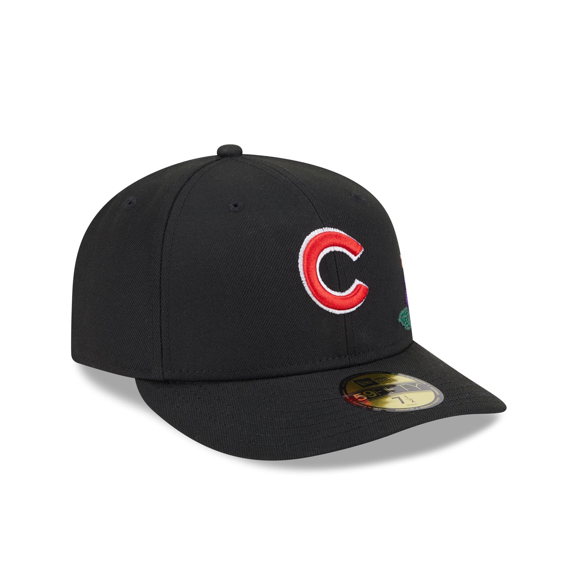 Chicago Cubs Tonal Florals Black 59FIFTY Fitted Hat