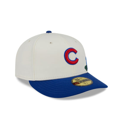 Chicago Cubs Tonal Florals White 59FIFTY Fitted Hat