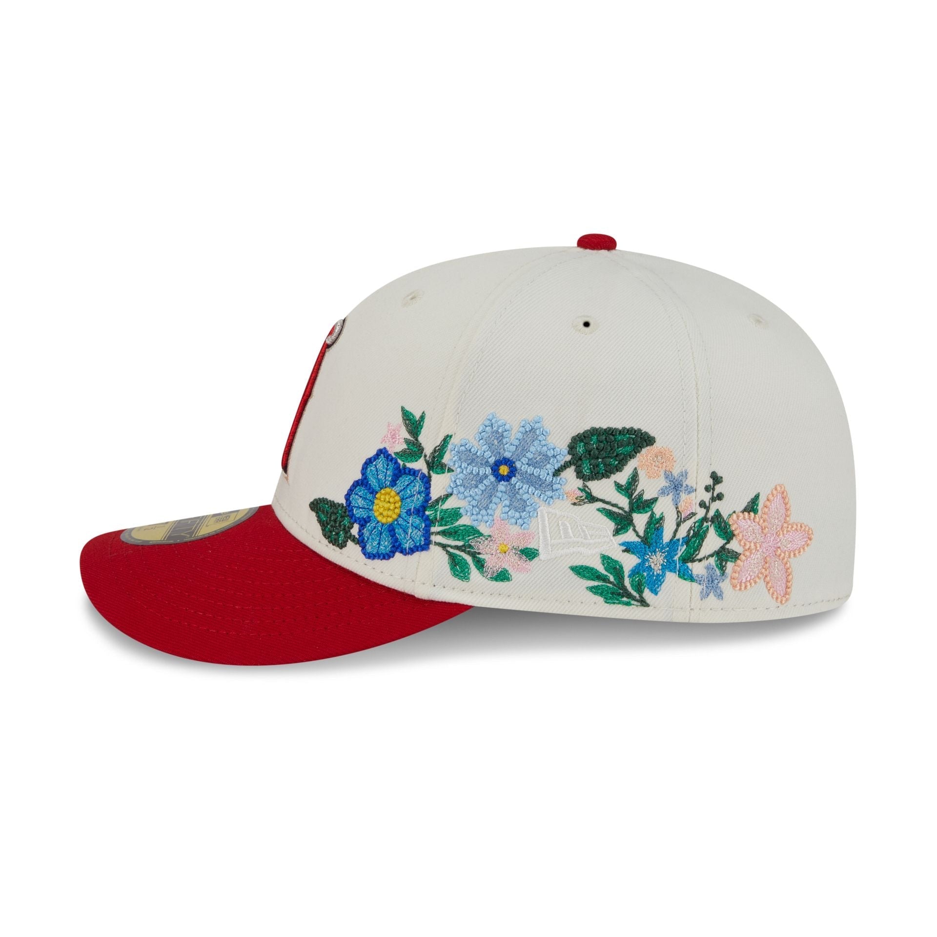 Los Angeles Angels Tonal Florals White 59FIFTY Fitted Hat