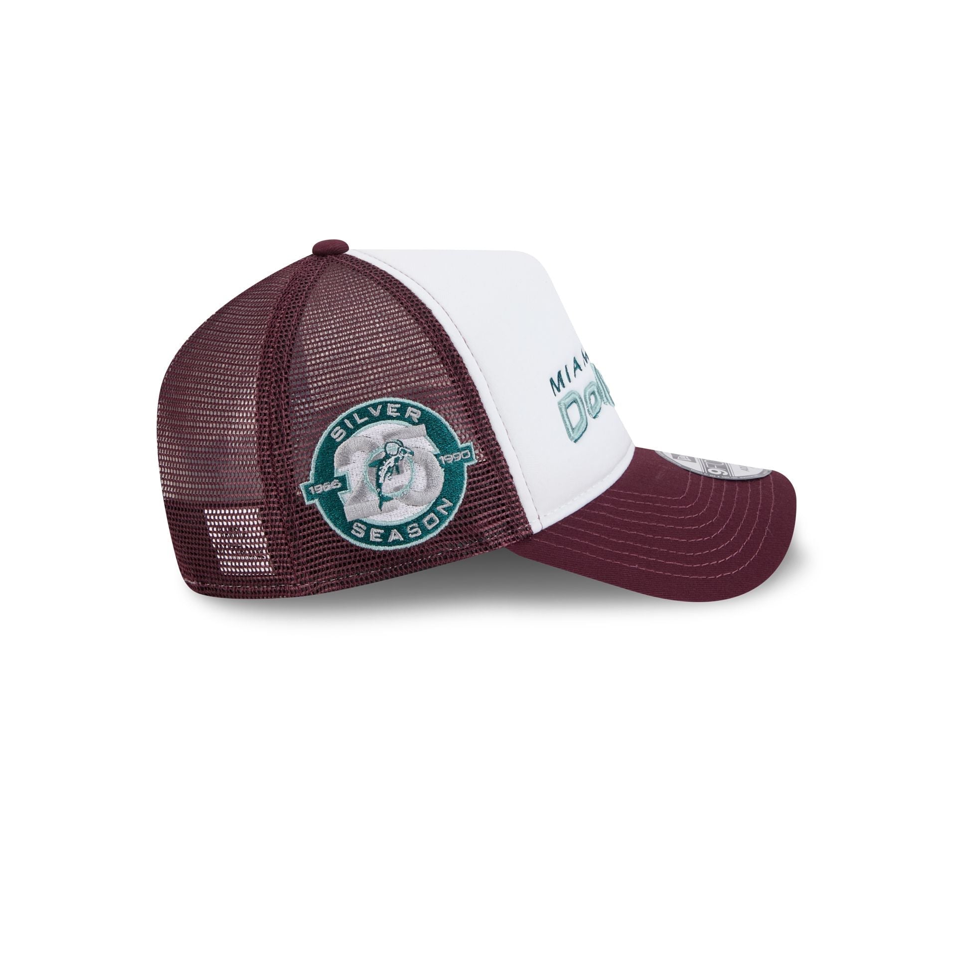 Miami Dolphins Optic White 9FORTY A-Frame Snapback Hat