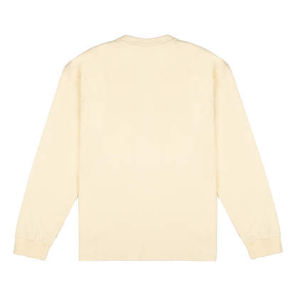New Era Branded Alden Heavyweight Chrome White Long Sleeve Pocket T-Shirt