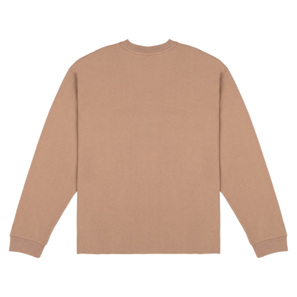 New Era Branded Alden Heavyweight Taupe Gray Long Sleeve Pocket T-Shirt