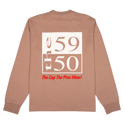 New Era Branded 59FIFTY Archivist Taupe Gray Long Sleeve T-Shirt