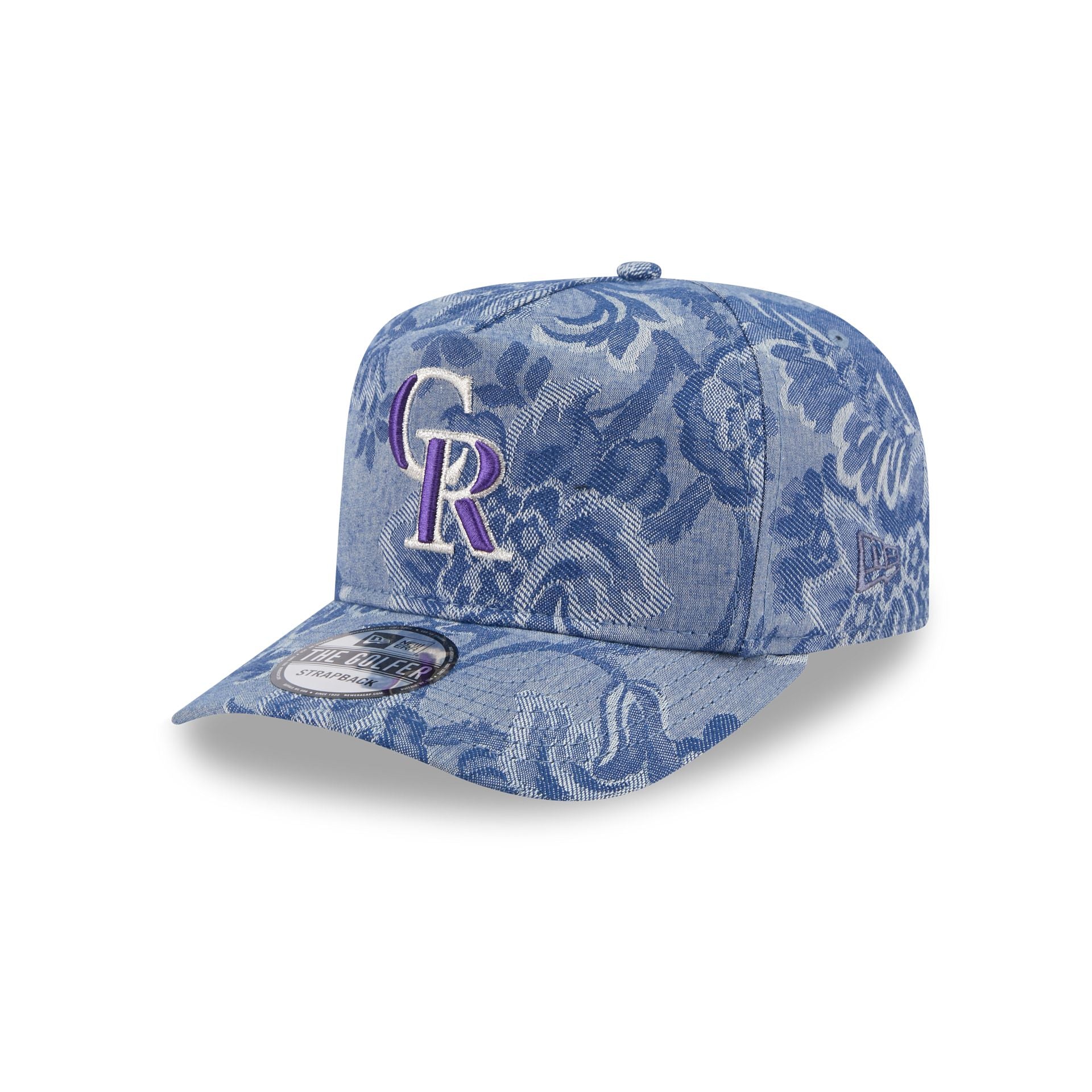 Colorado Rockies Denim Jacquard Golfer Hat