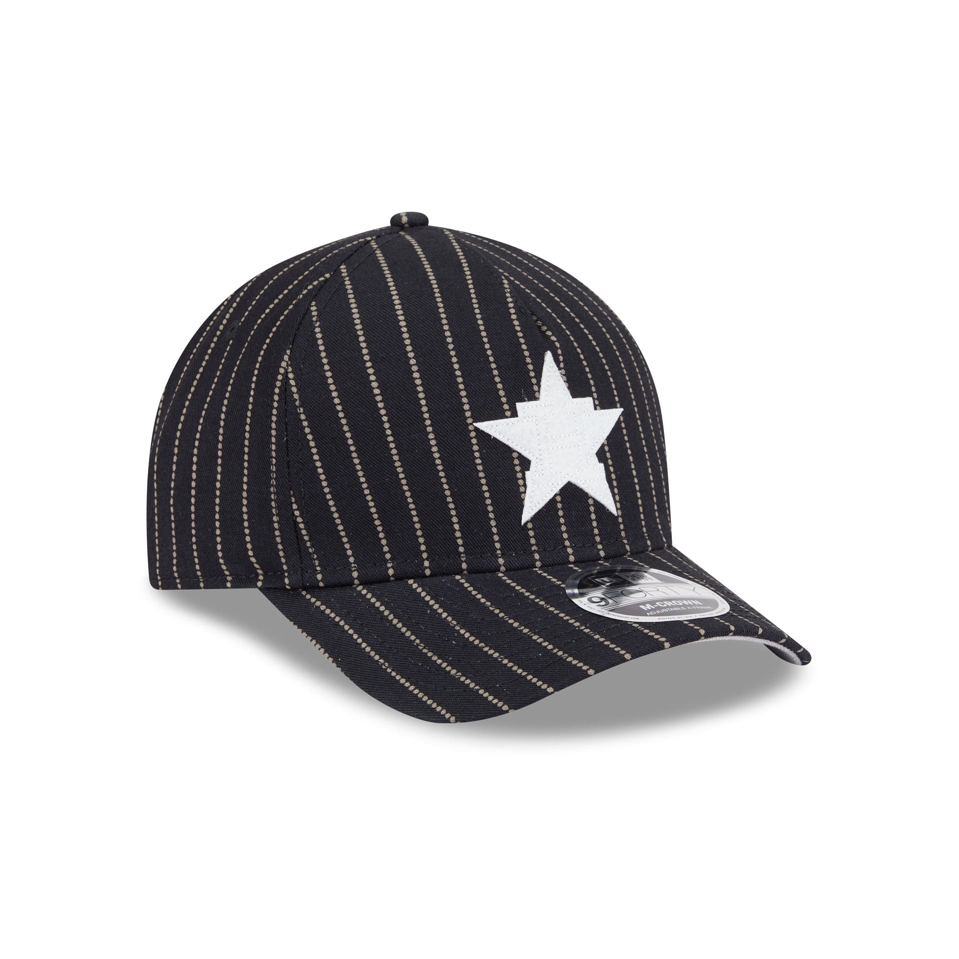 Houston Astros Dotted Pinstripe 9FORTY M-Crown A-Frame Adjustable Hat