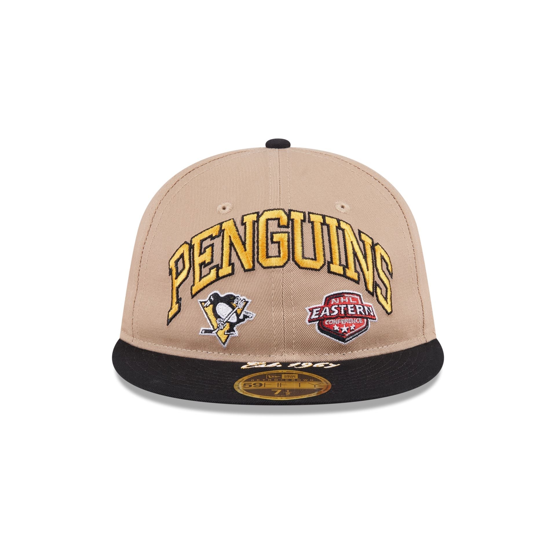 Pittsburgh Penguins Camel Retro Crown 59FIFTY Fitted Hat