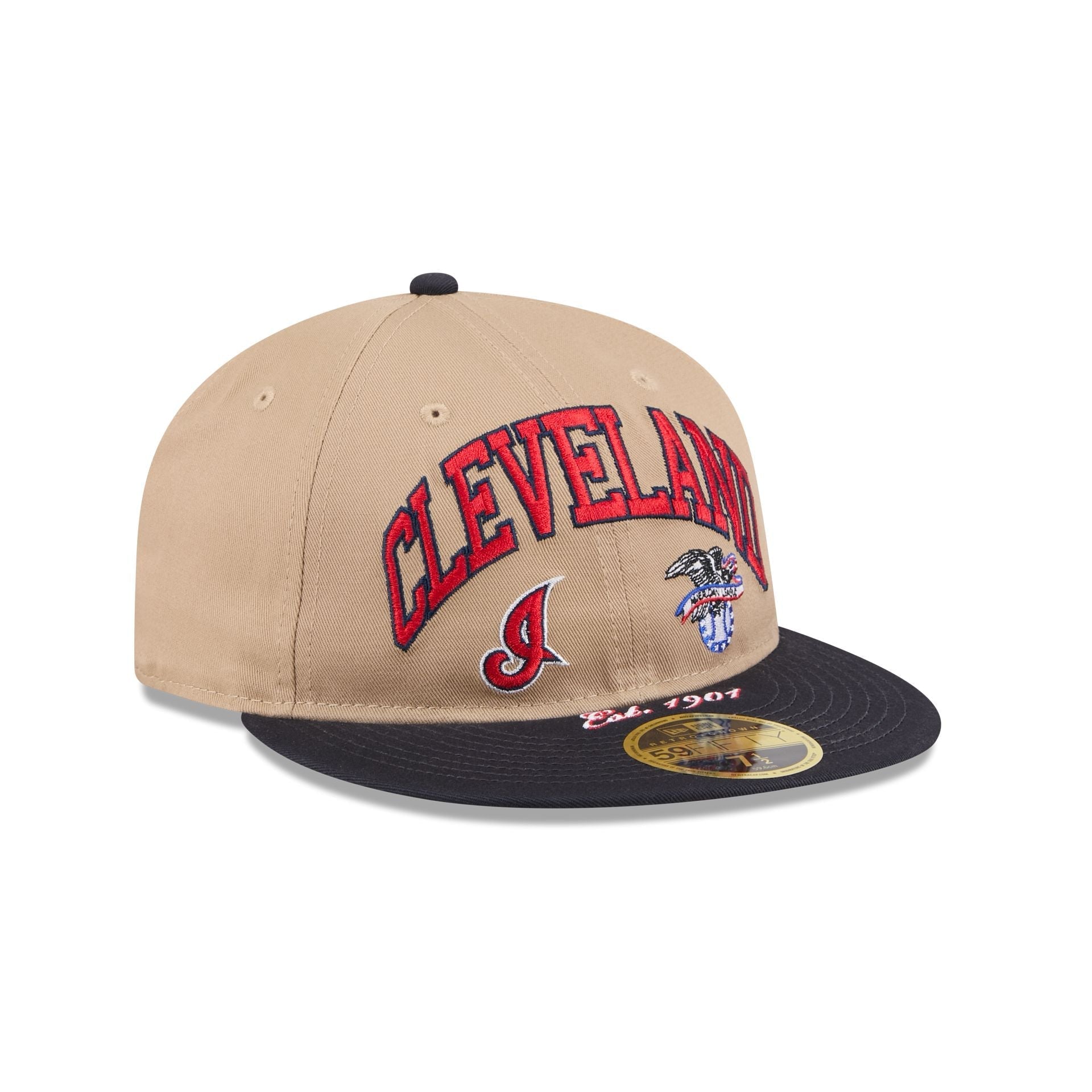 Cleveland Guardians Camel Retro Crown 59FIFTY Fitted Hat
