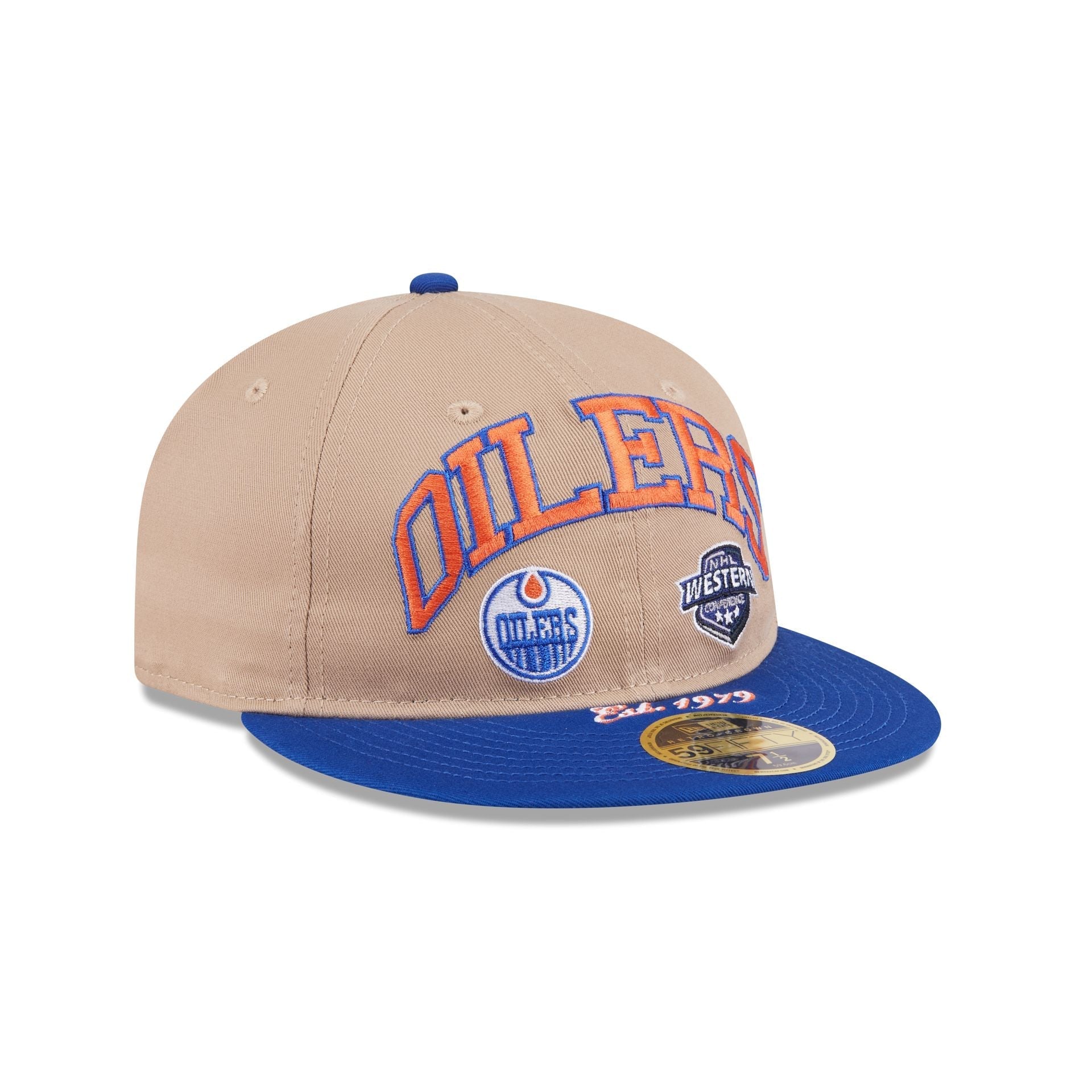 Edmonton Oilers Camel Retro Crown 59FIFTY Fitted Hat