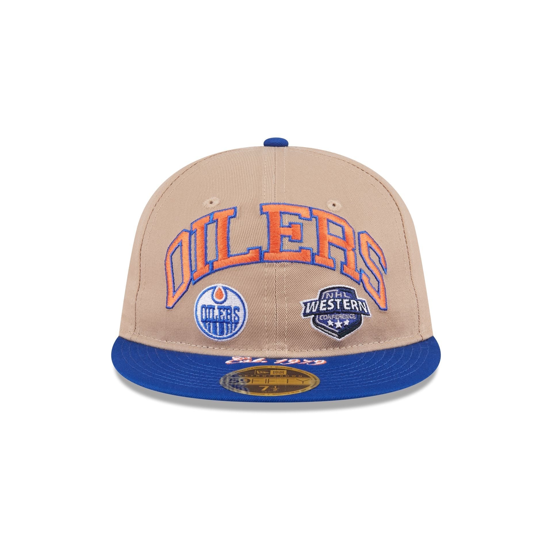 Edmonton Oilers Camel Retro Crown 59FIFTY Fitted Hat