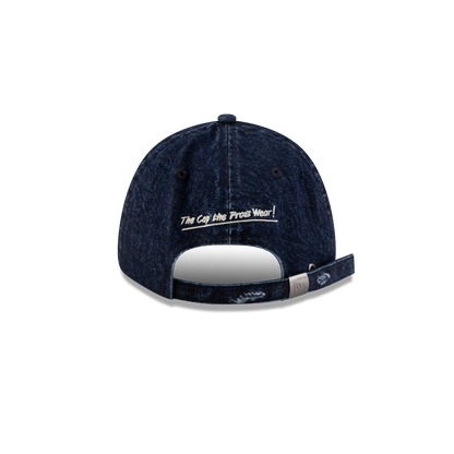 New Era Branded Sweep Rugby Denim Muted Indigo 9FORTY Adjustable Hat