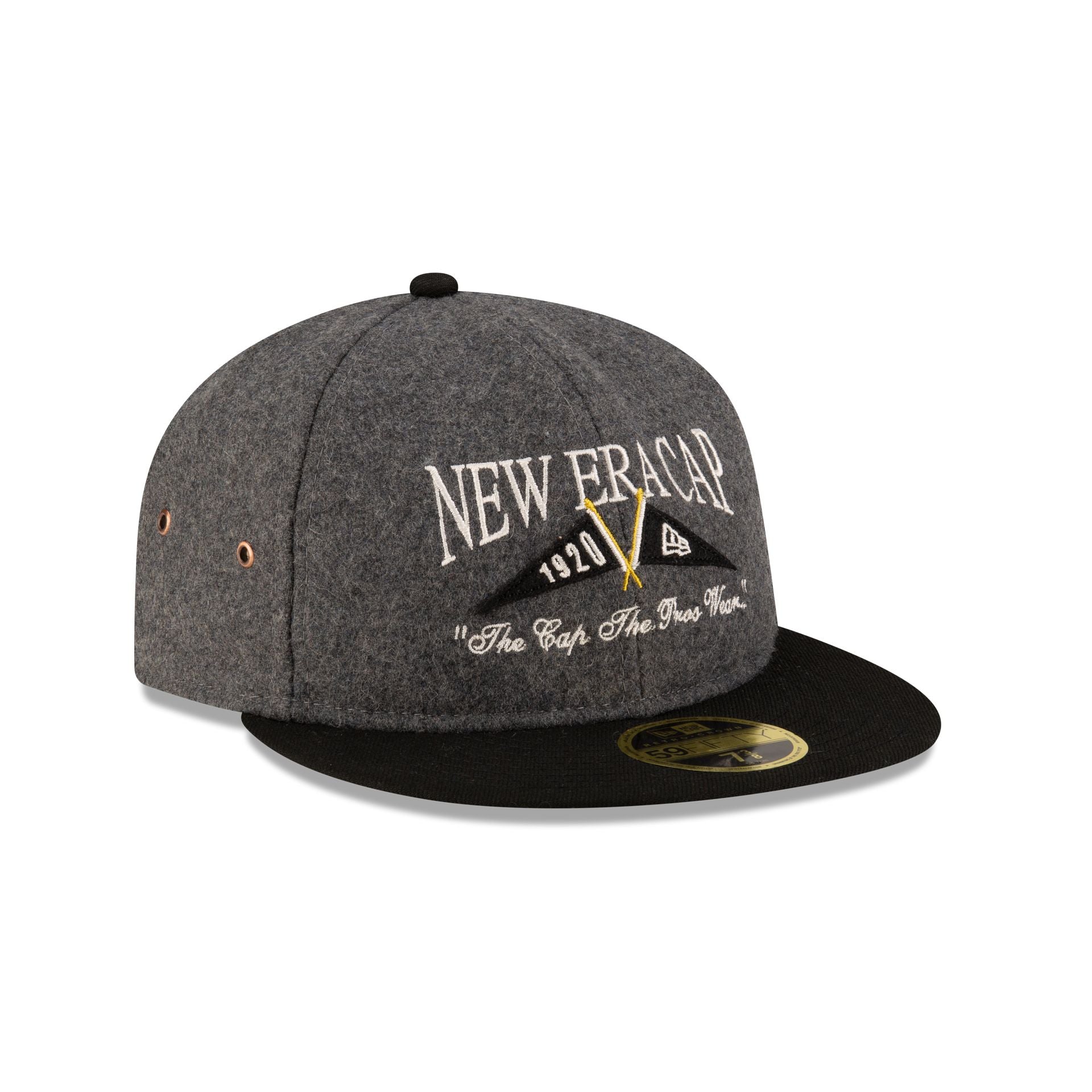 New Era Cap Heather Gray Retro Crown 59FIFTY Fitted Hat