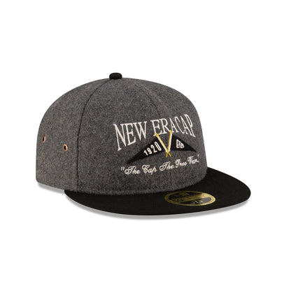 New Era Cap Heather Gray Retro Crown 59FIFTY Fitted Hat