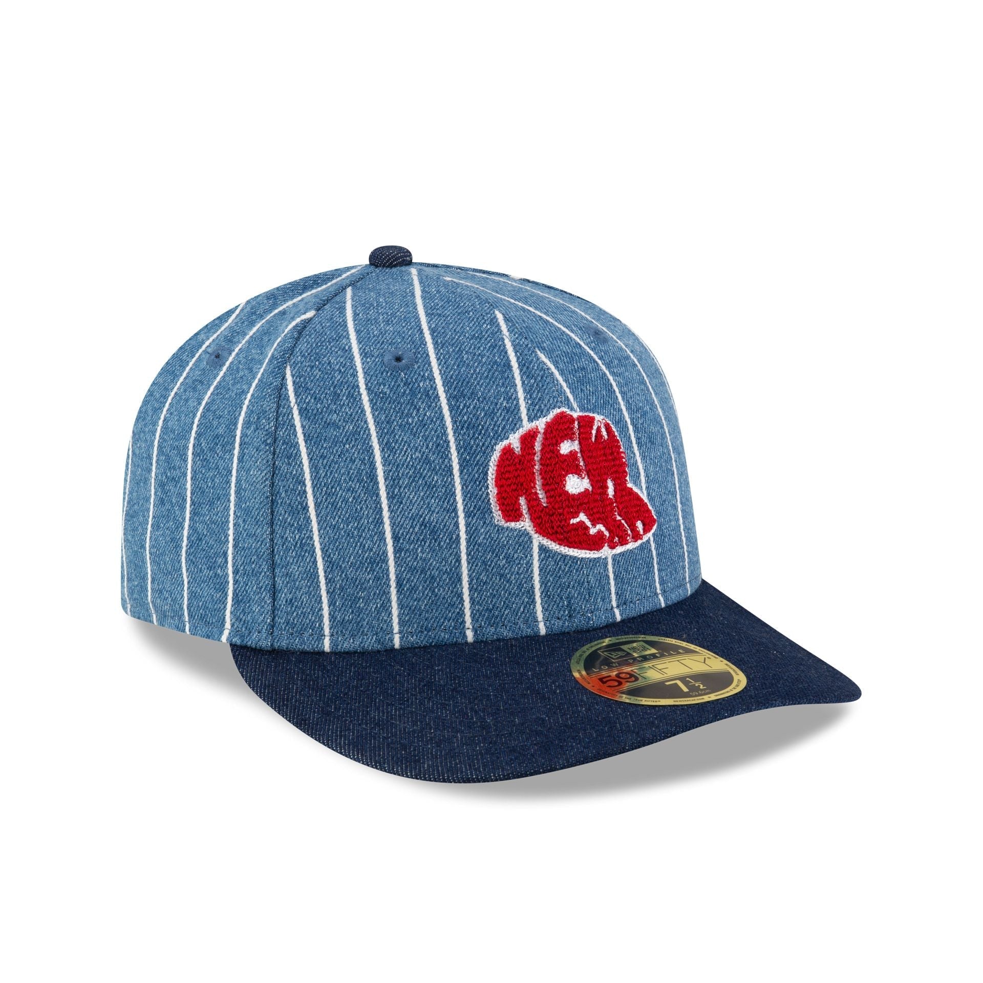 New Era Cap Denim Pinstripe Low Profile 59FIFTY Fitted Hat