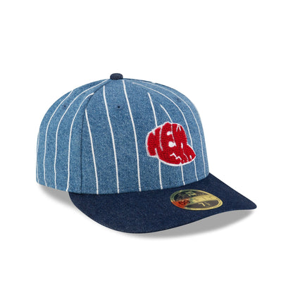 New Era Cap Denim Pinstripe Low Profile 59FIFTY Fitted Hat