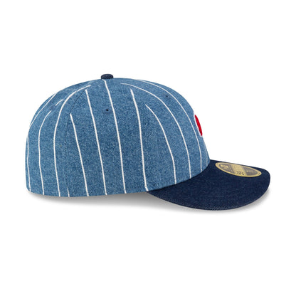 New Era Cap Denim Pinstripe Low Profile 59FIFTY Fitted Hat
