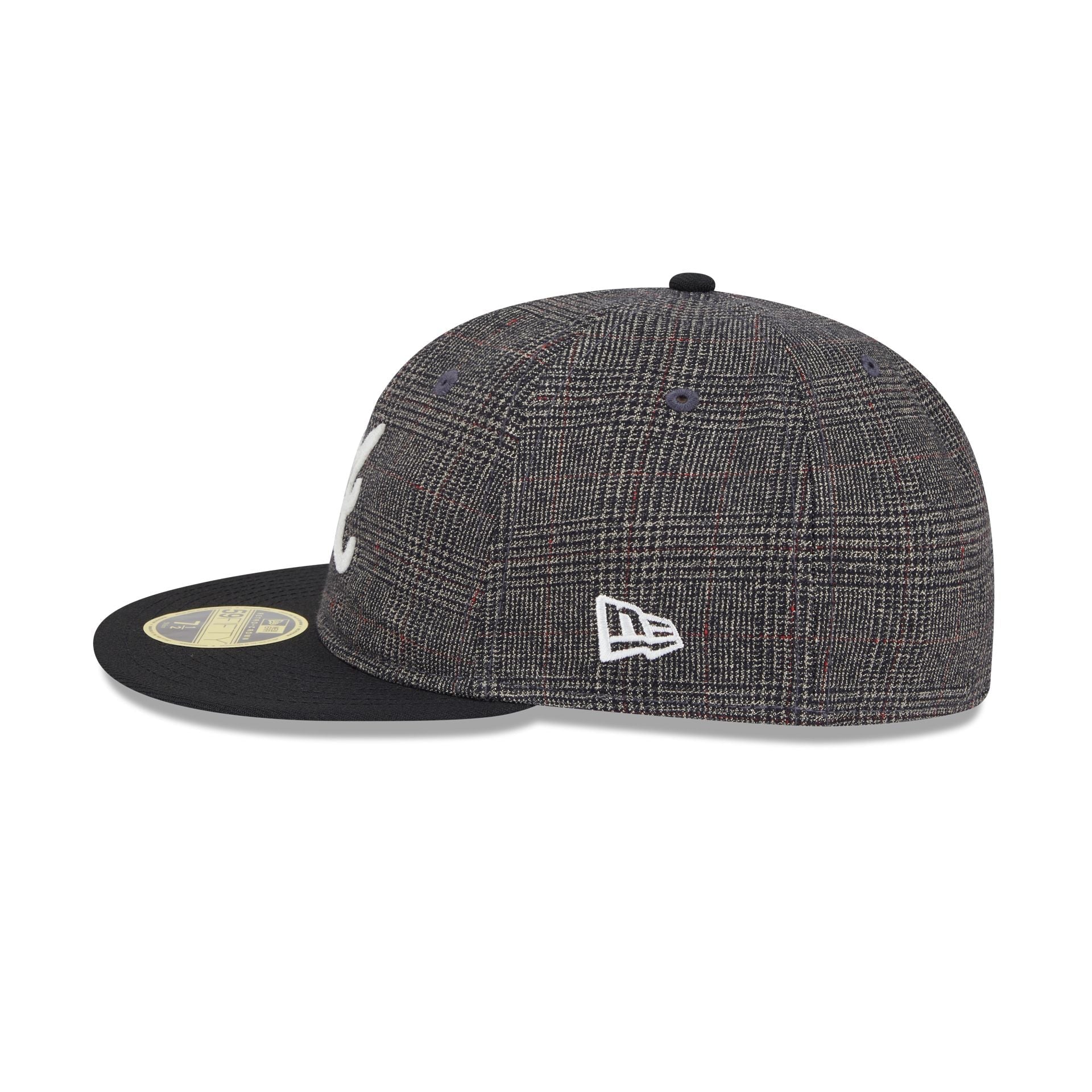 Atlanta Braves Plaid Retro Crown 59FIFTY Fitted Hat