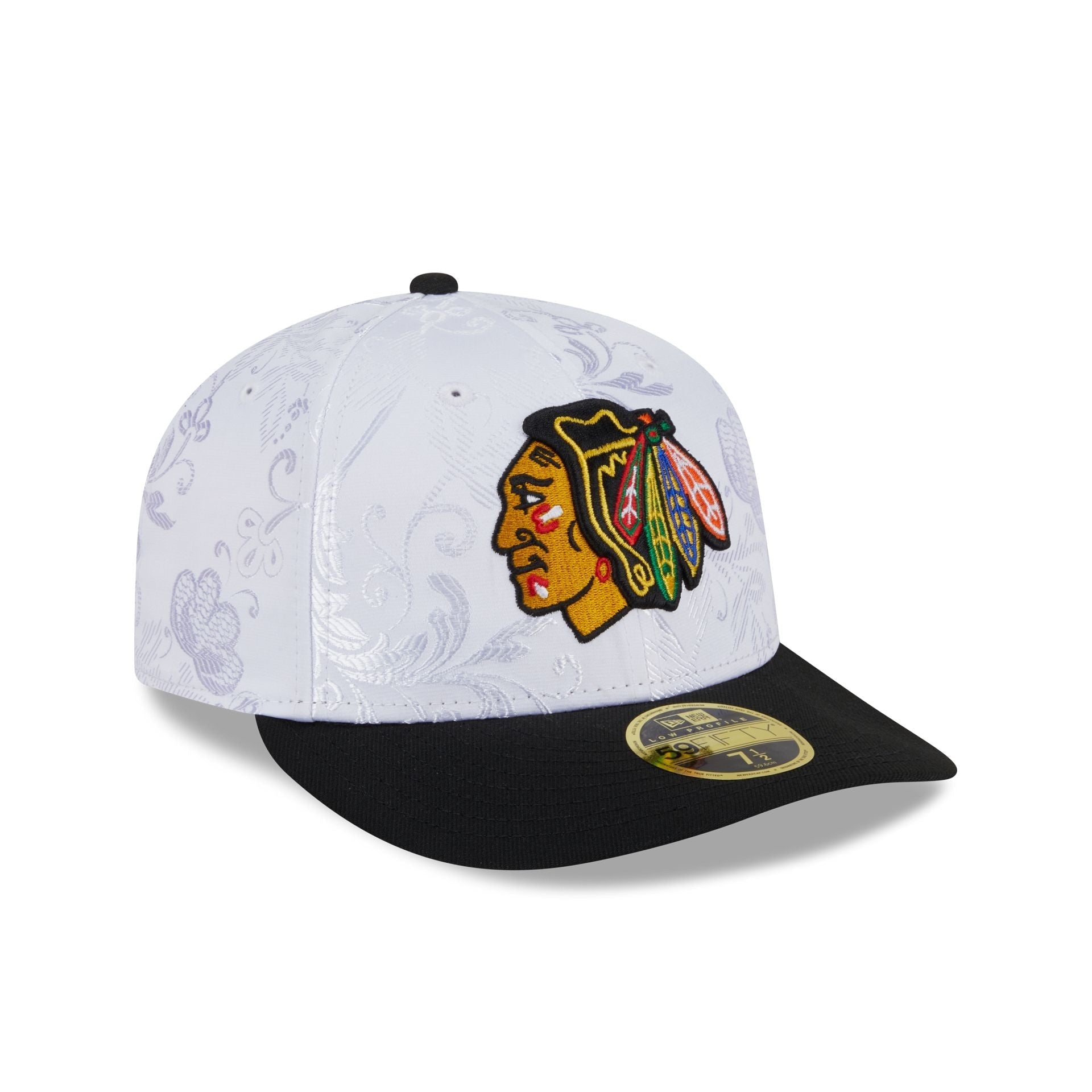 Chicago Blackhawks Floral Shine Low Profile 59FIFTY Fitted Hat