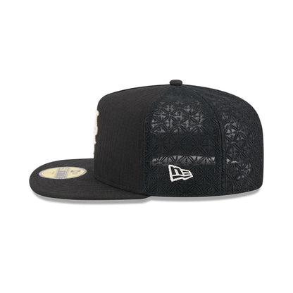 New York Mets Black Mesh 59FIFTY A-Frame Fitted Hat