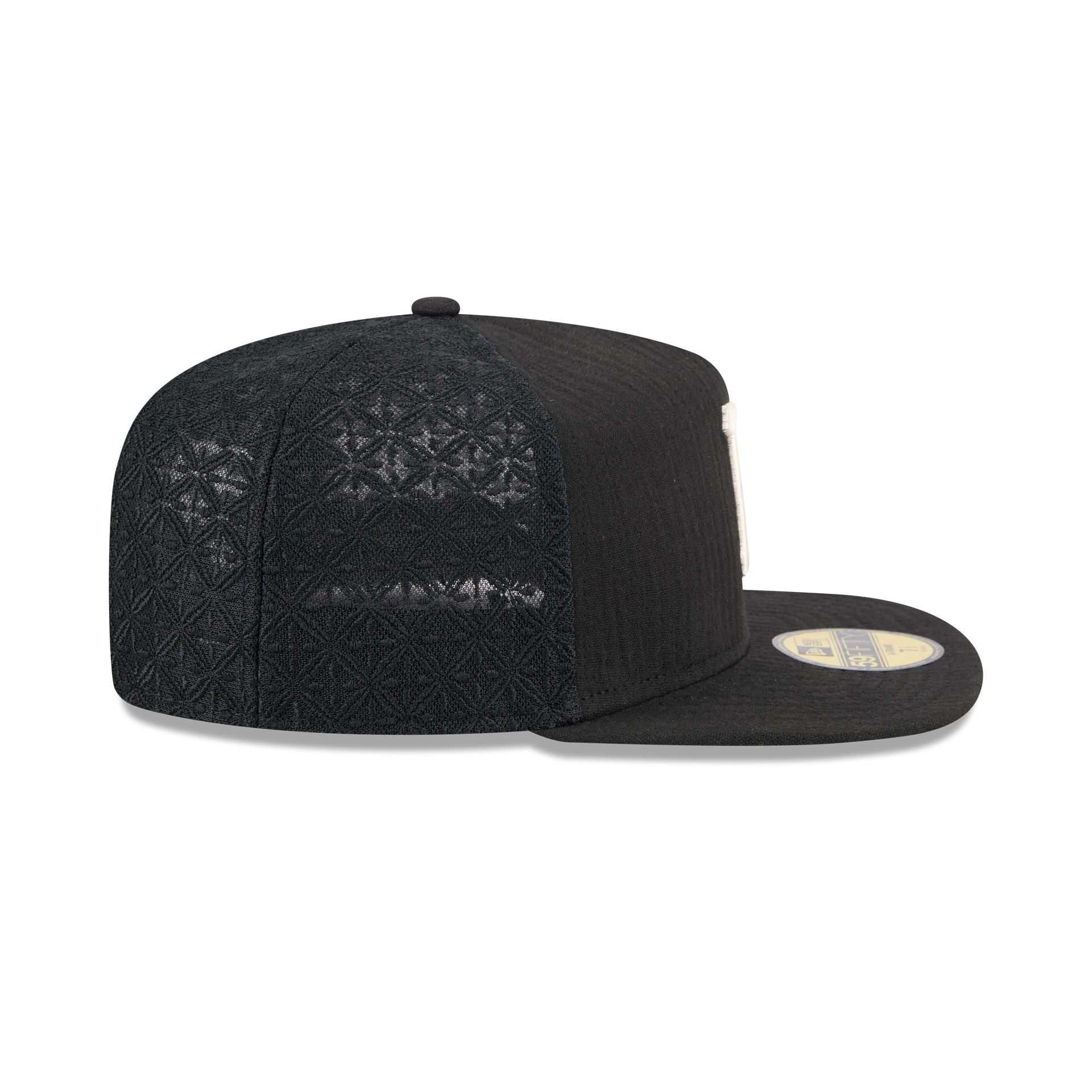Pittsburgh Pirates Black Mesh 59FIFTY A-Frame Fitted Hat