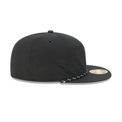 Oakland Athletics Black Poly Rope Split Panel 59FIFTY Fitted Hat