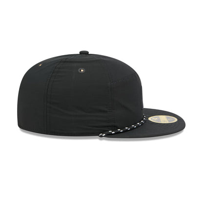 Chicago Cubs Black Poly Rope Split Panel 59FIFTY Fitted Hat