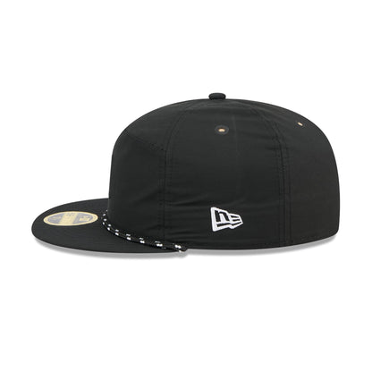 Chicago White Sox Black Poly Rope Split Panel 59FIFTY Fitted Hat