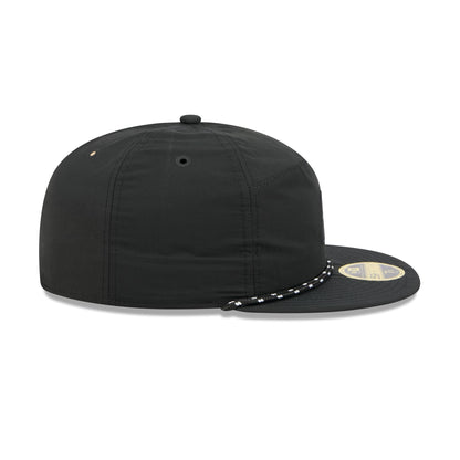 Chicago White Sox Black Poly Rope Split Panel 59FIFTY Fitted Hat