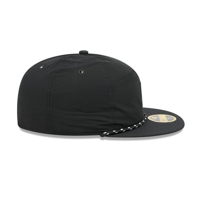 Los Angeles Dodgers Black Poly Rope Split Panel 59FIFTY Fitted Hat
