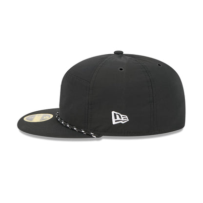 Houston Astros Black Poly Rope Split Panel 59FIFTY Fitted Hat