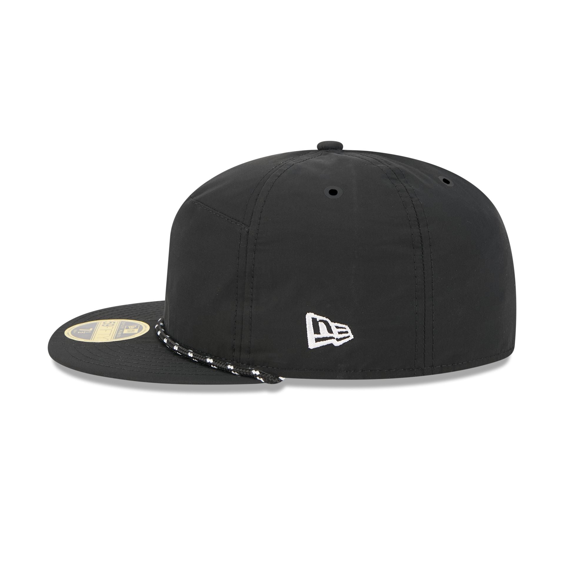 Philadelphia Phillies Black Poly Rope Split Panel 59FIFTY Fitted Hat