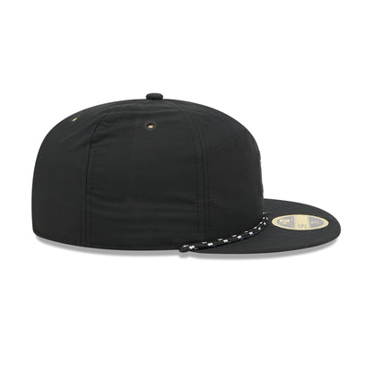New York Rangers Black Poly Rope Split Panel 59FIFTY Fitted Hat