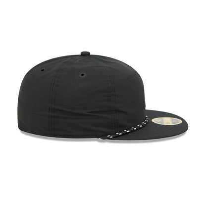 Chicago Blackhawks Black Poly Rope Split Panel 59FIFTY Fitted Hat