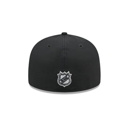 Los Angeles Kings Black Poly Rope Split Panel 59FIFTY Fitted Hat