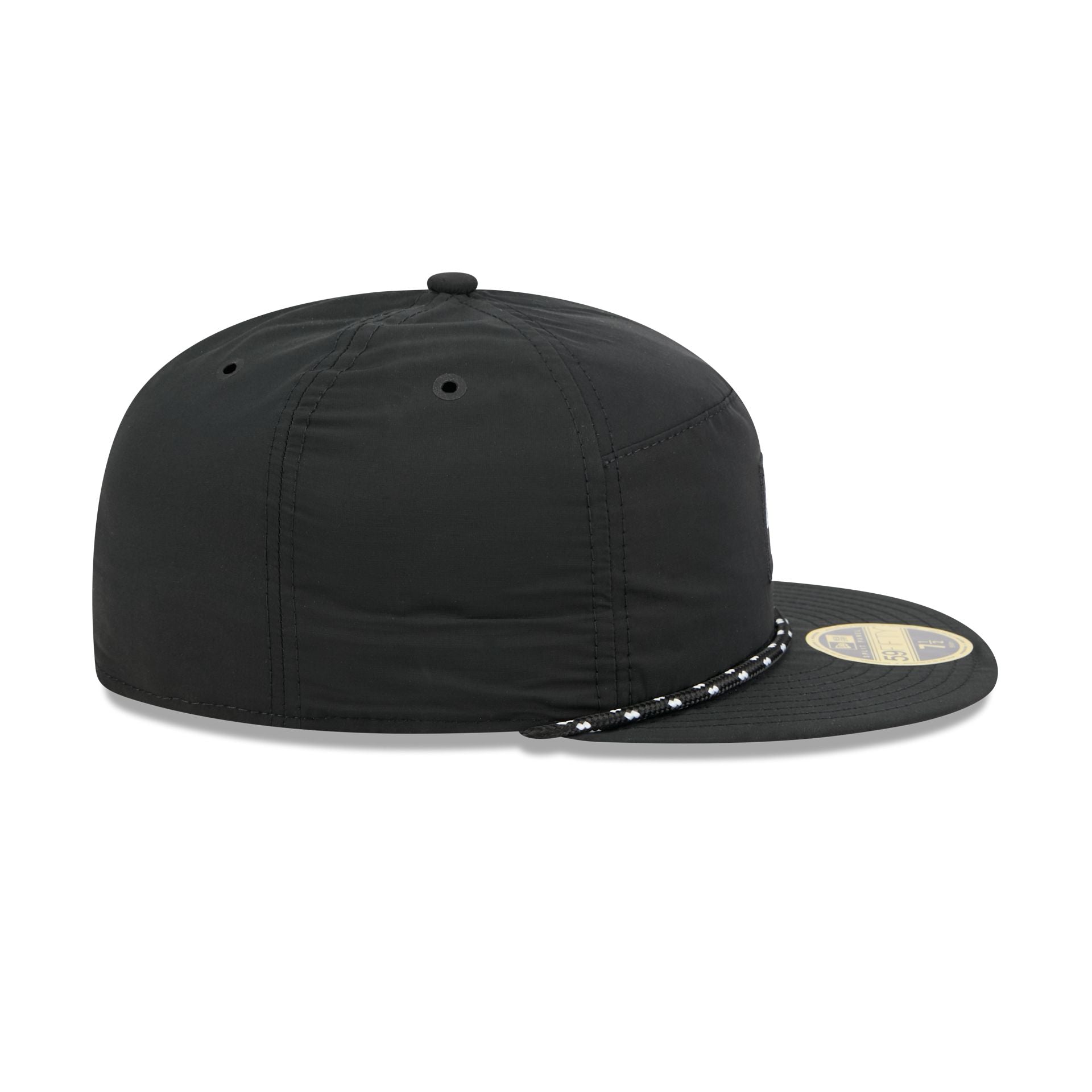 Los Angeles Kings Black Poly Rope Split Panel 59FIFTY Fitted Hat