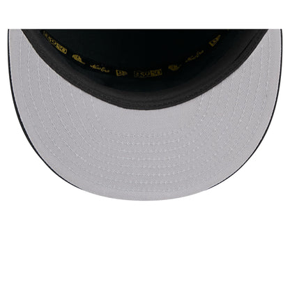 Los Angeles Kings Black Poly Rope Split Panel 59FIFTY Fitted Hat