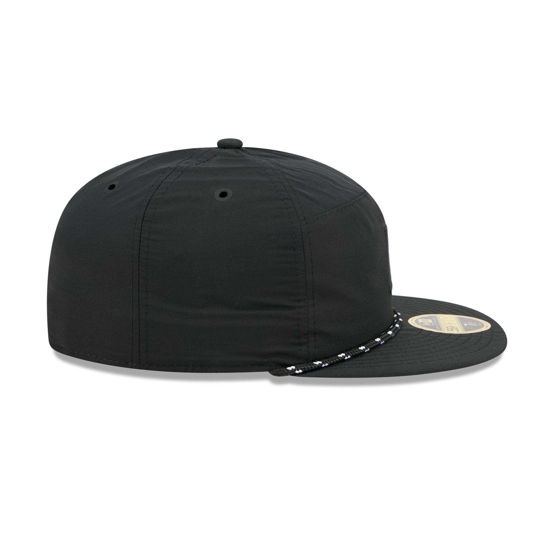 Boston Bruins Black Poly Rope Split Panel 59FIFTY Fitted Hat