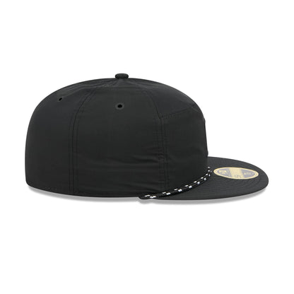 New York Yankees Black Poly Rope Split Panel 59FIFTY Fitted Hat