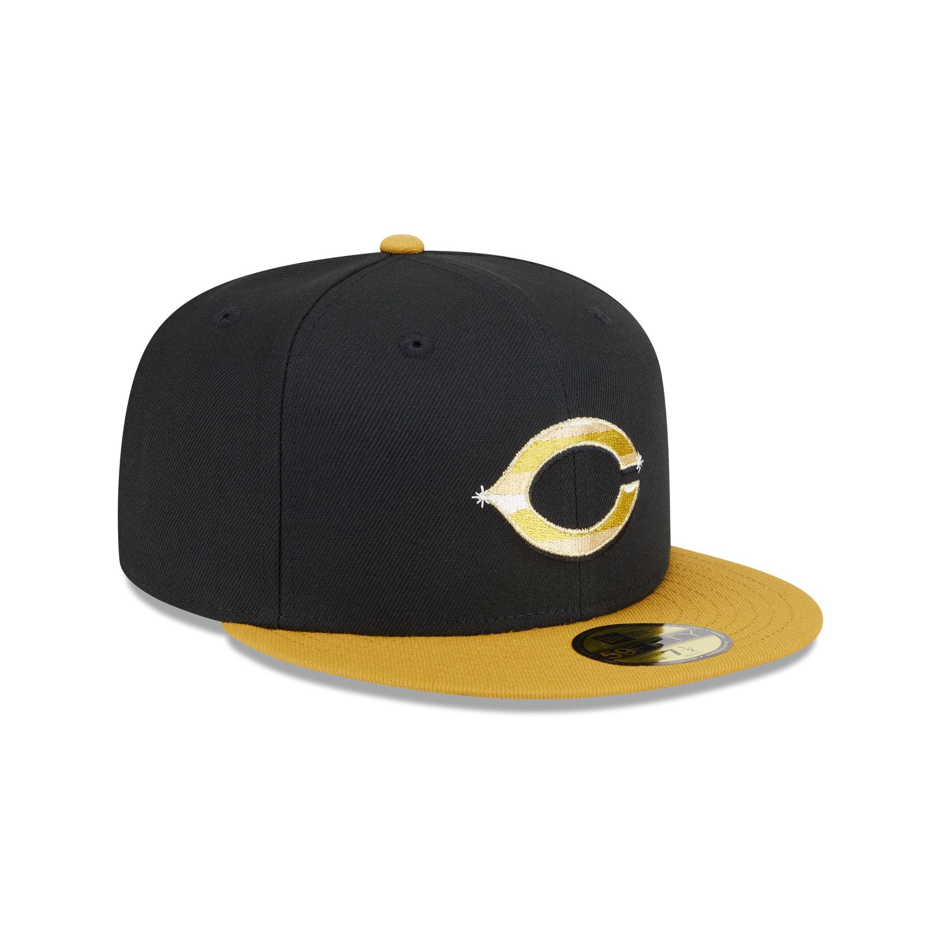 Cincinnati Reds Metallic Gold Logo 59FIFTY Fitted Hat