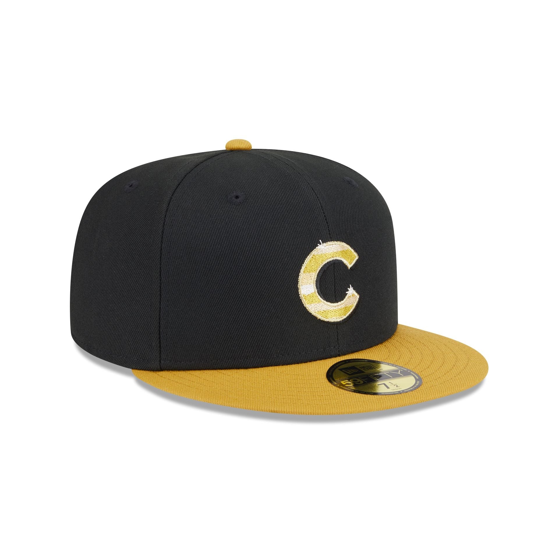 Chicago Cubs Metallic Gold Logo 59FIFTY Fitted Hat