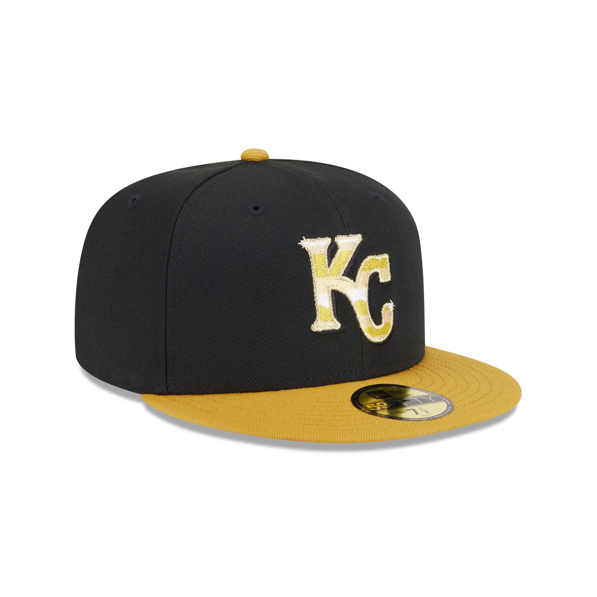 Kansas City Royals Metallic Gold Logo 59FIFTY Fitted Hat