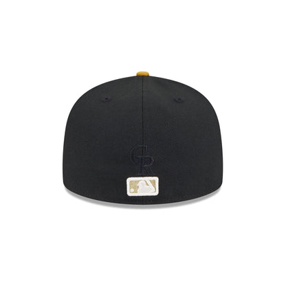 Colorado Rockies Metallic Gold Logo 59FIFTY Fitted Hat