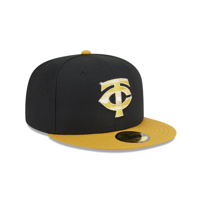 Minnesota Twins Metallic Gold Logo 59FIFTY Fitted Hat