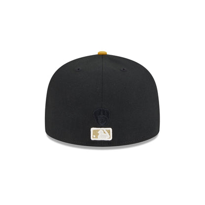 Milwaukee Brewers Metallic Gold Logo 59FIFTY Fitted Hat