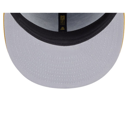 Miami Heat Metallic Gold Logo 59FIFTY Fitted Hat