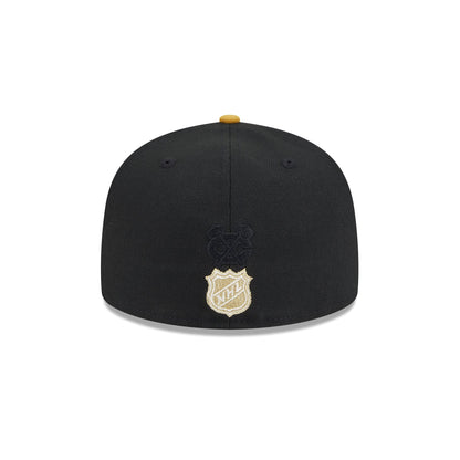 Chicago Blackhawks Metallic Gold Logo 59FIFTY Fitted Hat