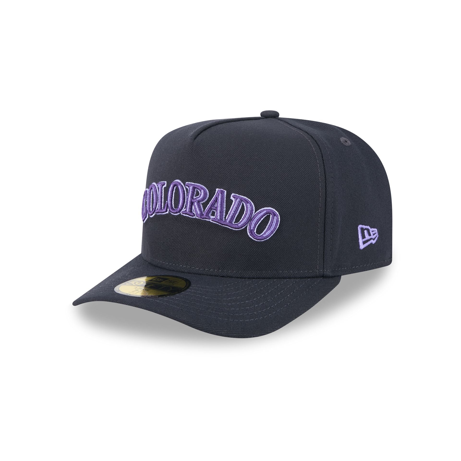 Colorado Rockies Navy Lavender 59FIFTY A-Frame Fitted Hat