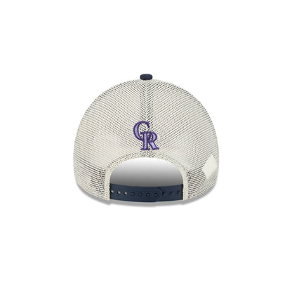 Colorado Rockies Navy Purple 9FORTY A-Frame Trucker Hat