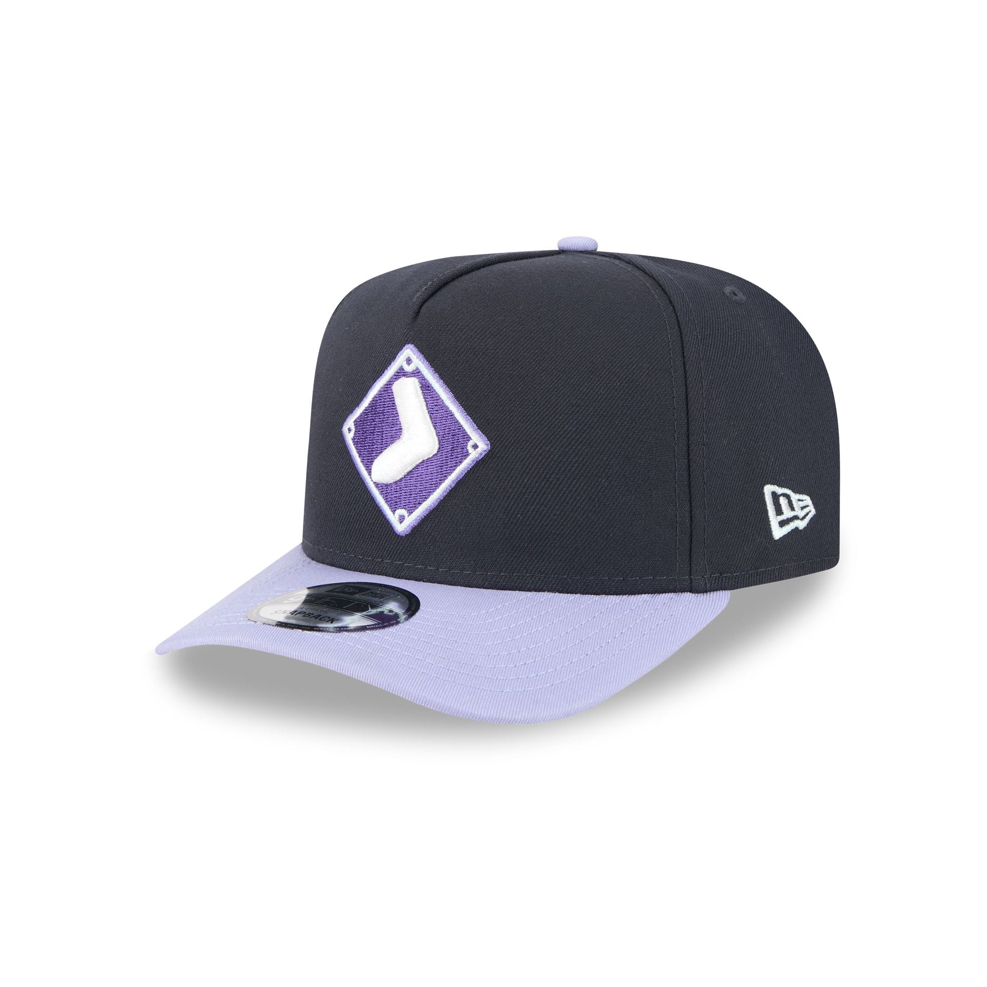 Chicago White Sox Navy Lavender 9FIFTY A-Frame Snapback Hat